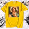 Quentin Tarantino Hip Hop T Shirt Movie Pulp Fiction Virgin Mary T Shirt Men Women Shirt Black Green Streetwear Brand Top Tee