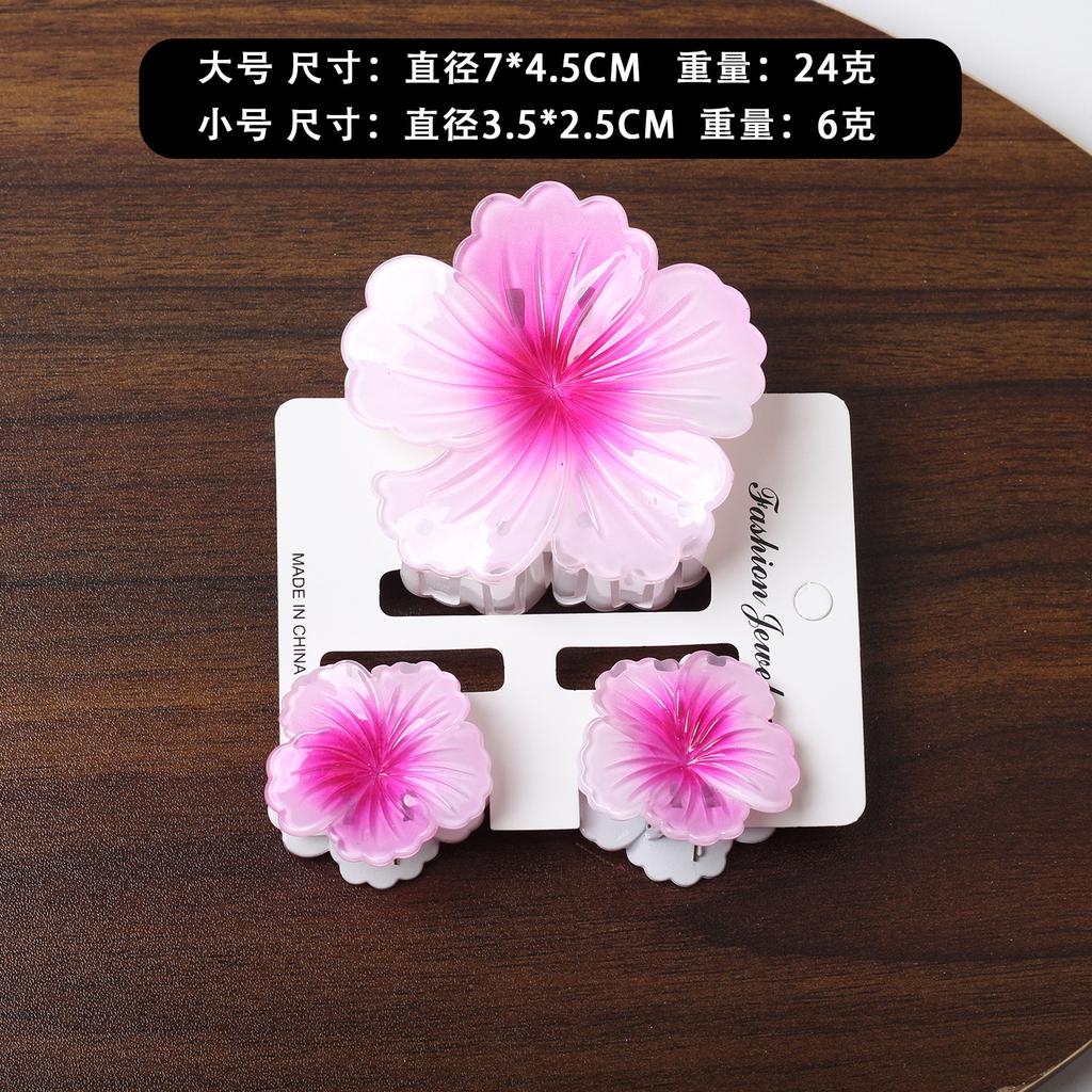 2025 New Egg Flower Grab Clip Retro Color Flower Hair Claw Clip Lady Side Grab Half Grab Back Head Shark