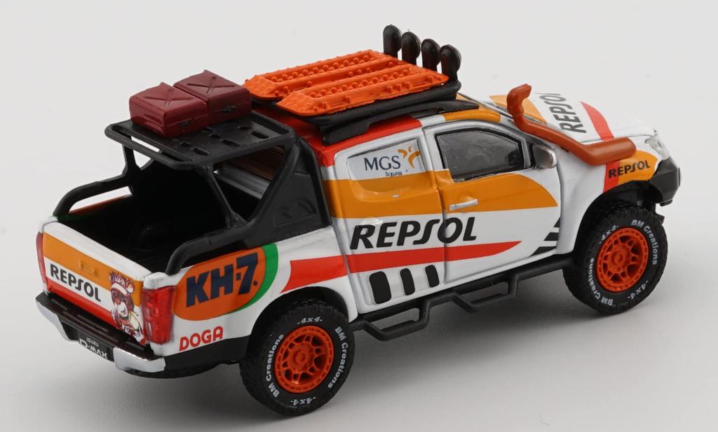 Scherer Designs BM Creations 1/64 Scale Isuzu D-Max 2018 "Repsol Oil" Accessory Pack RHD Finished Model