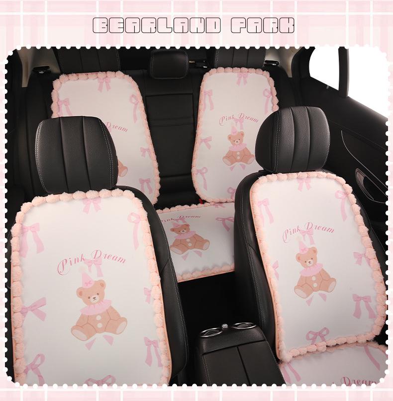 Cartoon Goddess Style Universal Car Seat Cushion for Women - All-Season, Fits BYD Dolphin, Yuan UP, Seal, Yuan Pro