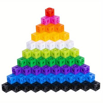 100 pezzi di cubi di collegamento, cubi di conteggio, cubi matematici colorati, materiali didattici per l'aula, attività di apprendimento, giocattoli (Classe