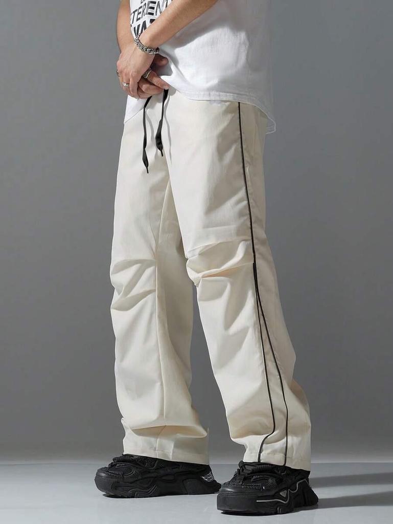 High Street 2025 Men's Parachute Striped Quick-Dry Casual Workwear Pants