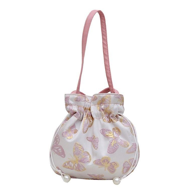 Stylish New Forest Style Hanfu Crossbody Bag With Soft Polyester Material For Daily Use