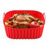 silicone air fryer oven baking plate Air Fryer Liners Square Air Fryer Oven Pan Non-stick Baking Tray Basket Mat Pizza Pan