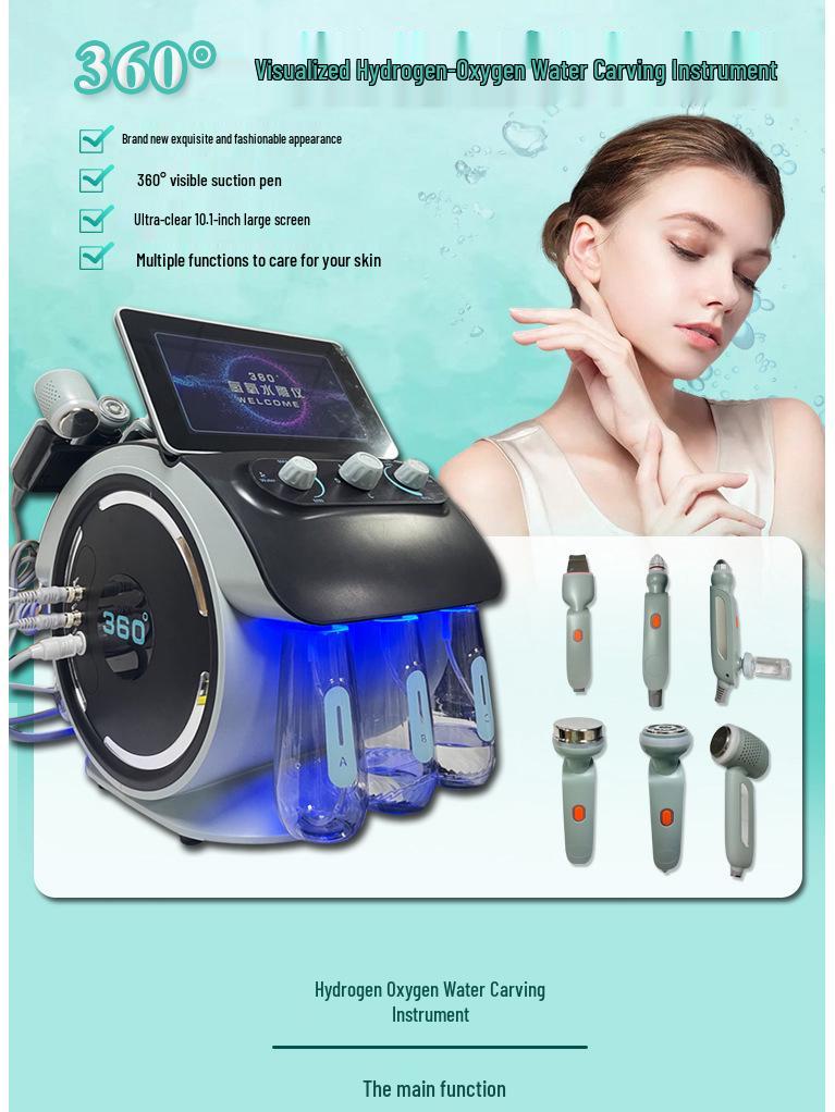 Hydrogen Oxygen Facial Care 360° Multifunctional Beauty Device for Skin Management, Home & Commercial Use