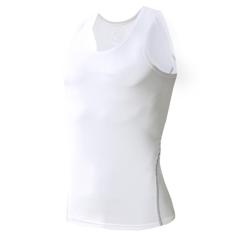 

Мужской спортивный жилет-тайтсы с быстрой сушкой: Летняя одежда для тренировок по баскетболу и бегу M белый