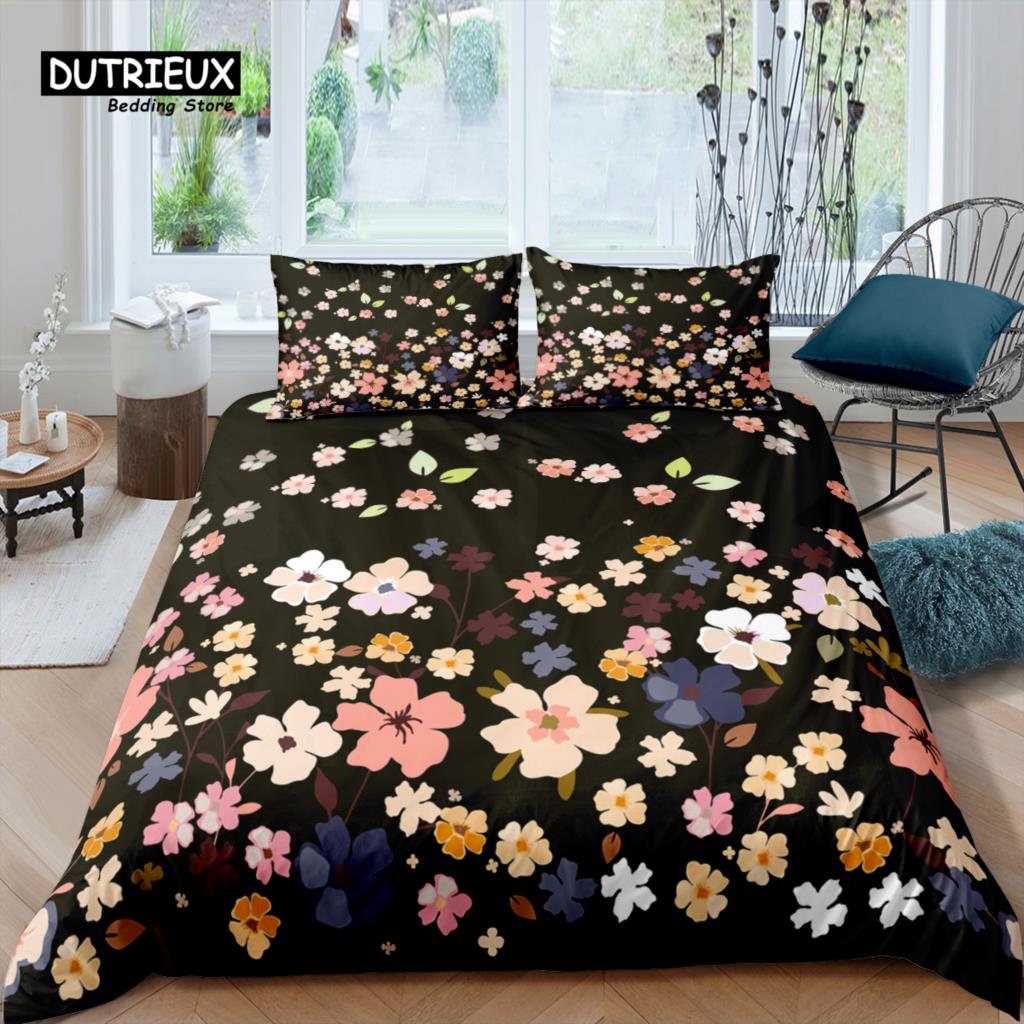 Home Living Luxury 3D Flower Bedding Set Poppy Duvet Cover Pillowcase Queen and King EU/US/AU/UK Size Comforter Bedding Sets
