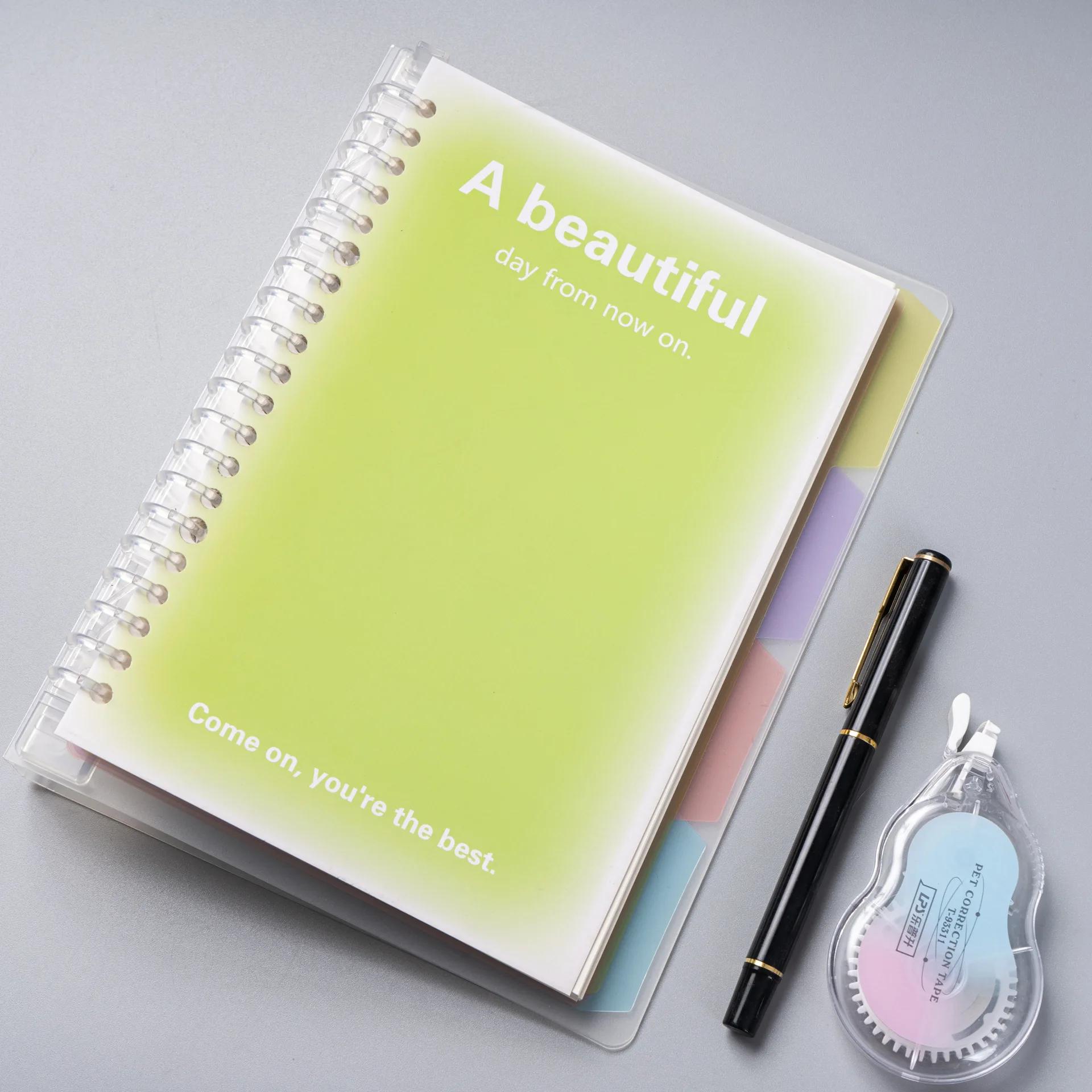 

Блокнот Ins с отрывными листами, с градиентной цветной разлиновкой, простые блокноты для записей, канцелярские принадлежности для школьников и студентов A5