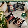 Santa Claus Christmas Pillowcase Printed Polyester 40/45/50Cm Throw Pillowcover Decorative Sofa Cushion Pillowslip Home Decor