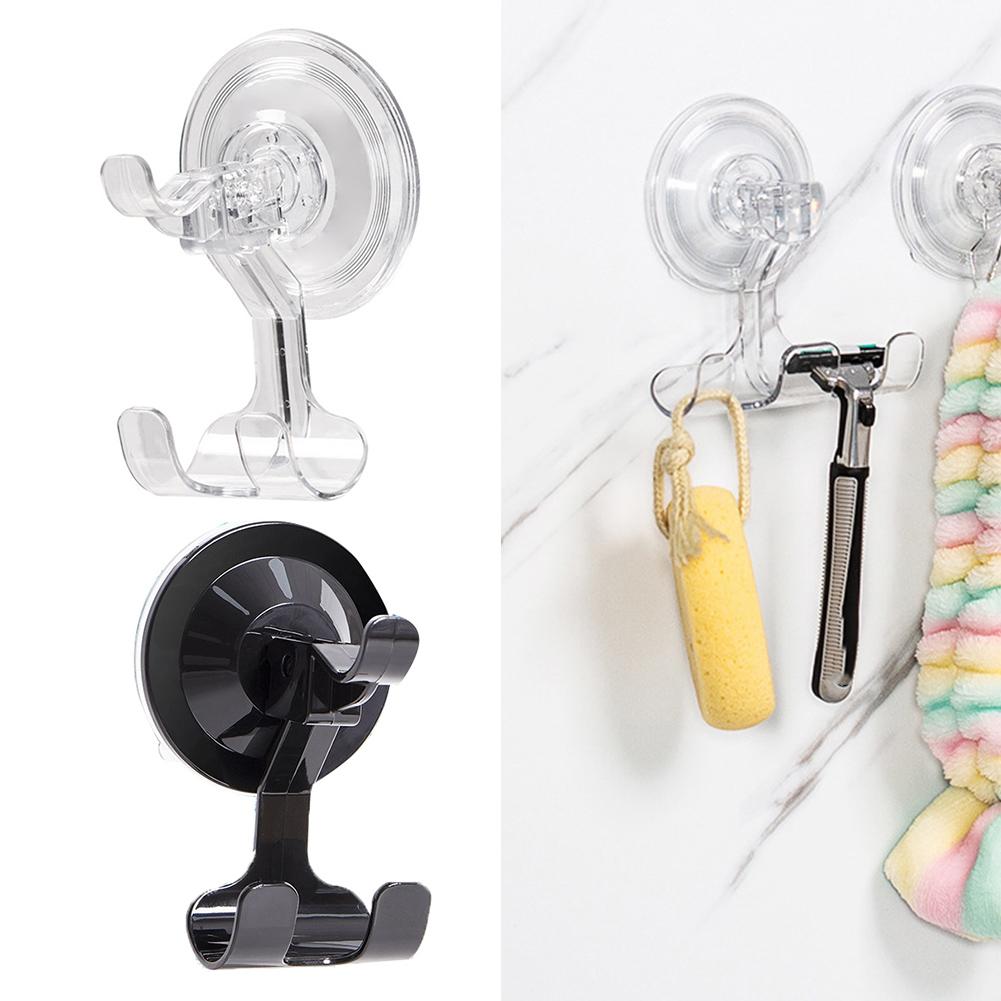 Large Suction Cup Hooks Double Towel Hanger For Shower Bathroom Kitchen Wall Storage Organizer Home Improvement Hardware