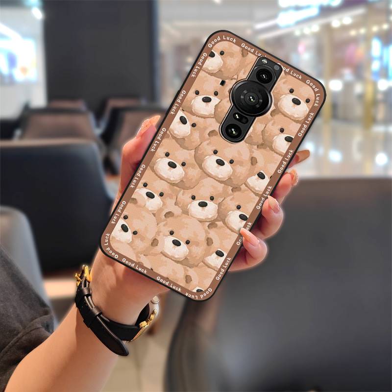 Soft Case Silicone Phone Case For Sony Xperia Pro-I Anti-knock Anti-dust Shockproof Full Wrap Cartoon Fashion Design TPU