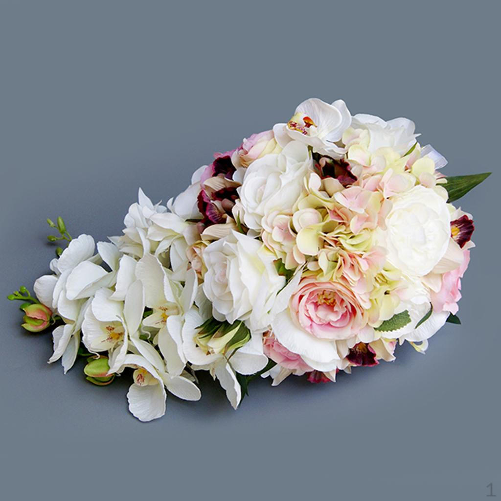 Свадебный букет шелковая роза Орхидея Свадебный реквизит для фото Light Pink