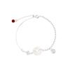 Chalcedony Ping An Buckle Fu Brand Bracelet Women's Guochao New Chinese Niche Retro Round Bead Red Bean Bracelet Women