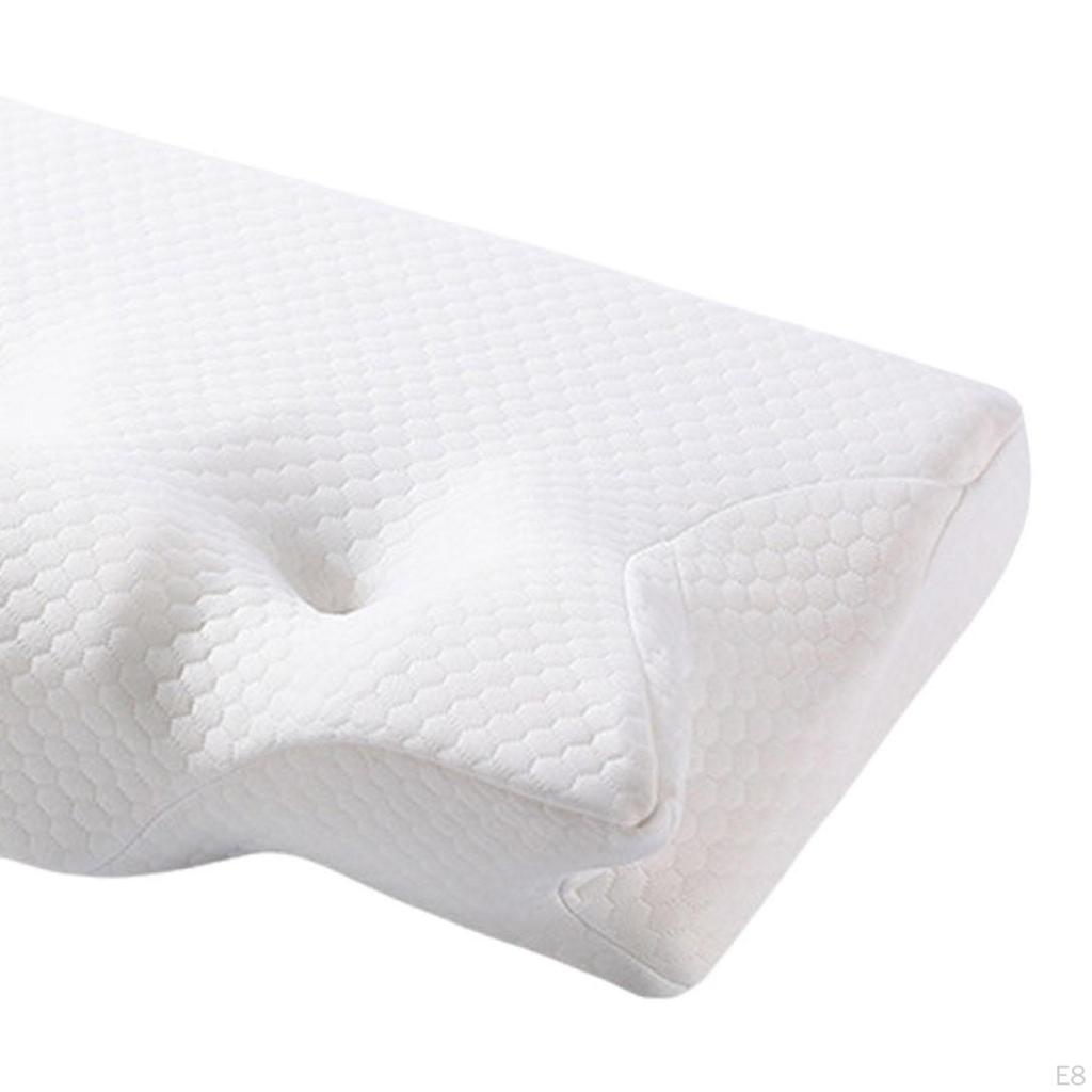 Piercing Pillow Ergonomic Soft Cervical for Couch Traveling Apartment gray and white