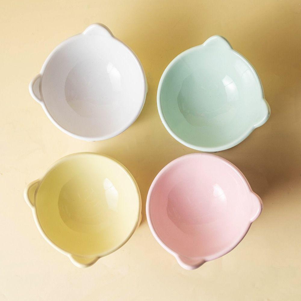 Creative Pet High Foot Bowl Ceramic Pet Drinking Feeder Dog Food Feeding Basin  Neck Protection
