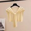 Ice Silk Thin Breathable Comfortable Shawl Versatile Solid Color Sunscreen Shoulder Pads Air Conditioner Knotted Shawl Knitting