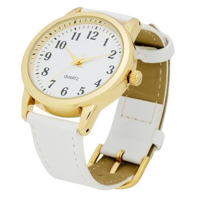 Fieldwork Women's Analog Watch with Leather Strap, White, Salon Size, PP004-1