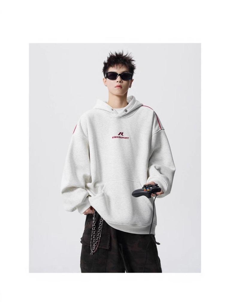 Unisex Trendy Button Design Hooded Sweatshirt - Versatile Loose Fit
