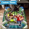 Custom Name Superhero Adventure Ben Team Rug Game Carpet, Floor Mat for Bedroom Living Room Entryway Rug, Home Decor Idea Gift for Christmas birthday