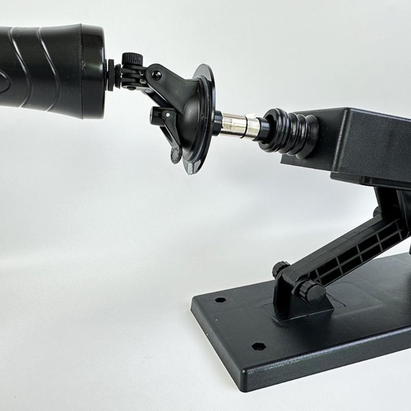 Suction Cup Adapter with 3 Pin Metal Connector Black Round Base 8.5Cm/3.34in for Love Machines Accessories Setups and Spare Part Storage