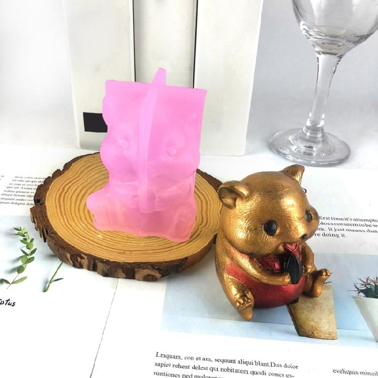 Silicone Soap Molds Squirrel Shaped Crafts Moulds Silicone Scented Candle Moulds
