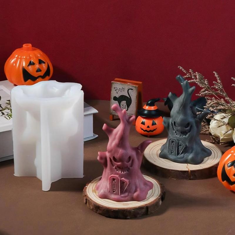 Halloween Themed Scented Silicone Mold for Crafting Unique Decorative Specter Stump Design Ideal for Party Decor
