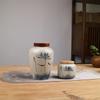 Hand-painted Bamboo Ceramic Tea Canister - Moisture-proof Storage for Green, White, and Pu'er Tea
