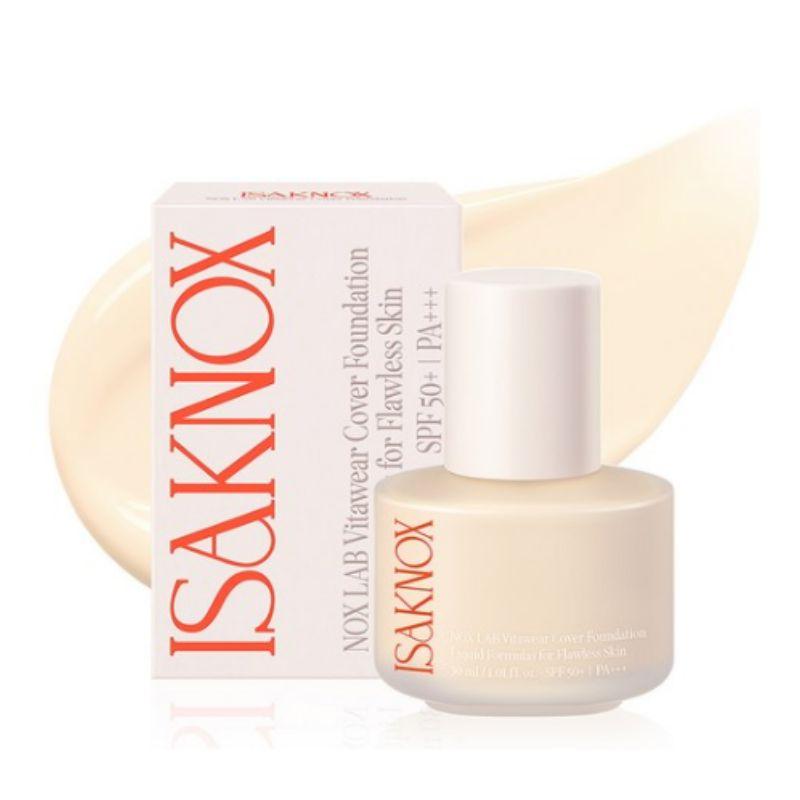 ISA KNOX Nox Lab Vitaware Cover Foundation Long Lasting Radiant Korean Makeup 30ml No.19 Pure Beige