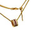 Light Luxury, High-End Sense, Antique Color, Ruby Three-Row Diamond Ring, Necklace, Luxury Temperament Set