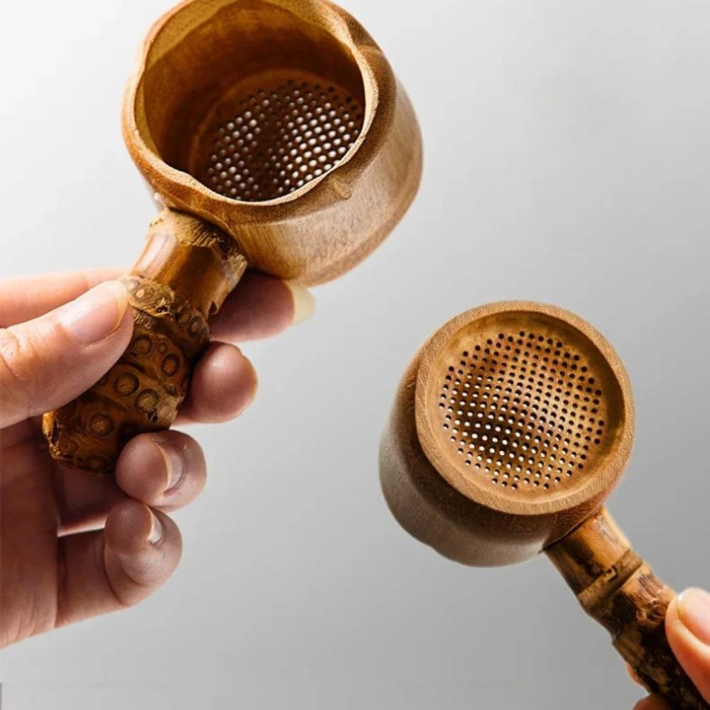 Chinese Style Tea Strainer Natural Bamboo Infusor Tea Tools Sieve Infuser Filter  For Tea Brewing