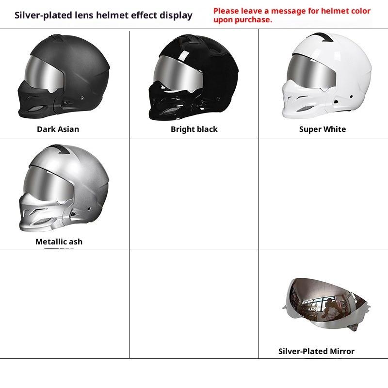 American Warrior Combination Scorpion Helmet Vintage Cruise Motorcycle Helmet Four Seasons Moped Full Helmet