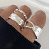 Xiaomi 925 Sterling Silver Rings for Women Couple Minimalist Handmade Simple Hollow Double Layers RingJewelry Gift Prevent Allergy