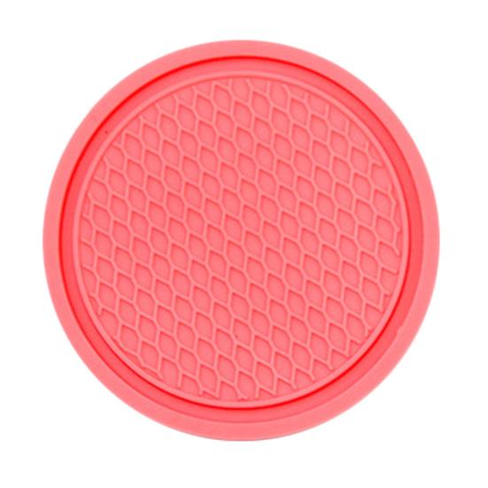 

Износостойкий коврик для автомобильной чашки. Широко используется декоративный противоскользящий коврик из ПВХ для автомобильного держателя чашки. розовый