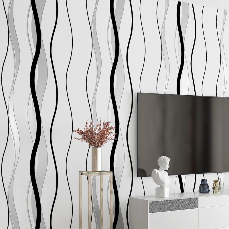 Tapeta v severském stylu Geometrické vzory Čáry Jednoduché Svislé pruhy Moderní bytová dekorace Tapeta do obývacího pokoje TV pozadí