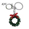 Christmas Beaded Keychain Handmade Keychain, Xmas Tree Wreath Gift Box Bell Decorative Key Ring Santa Keyring, Backpack Hanging Decor for Party Favors