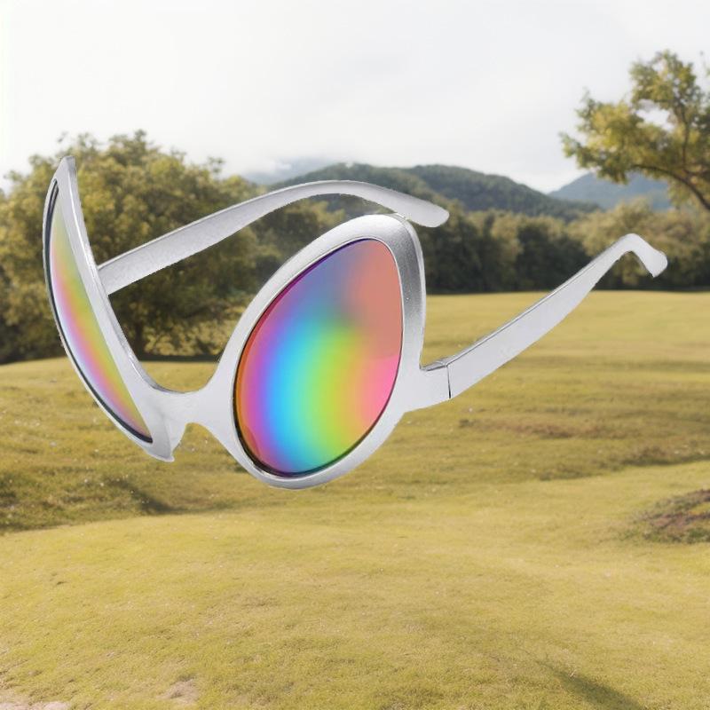 Funny Alien Eyeglasses Party Goggles Rainbow Lenses Goggles Holiday Dance Aliens Alternative Shapes for Party Lentes De Sol