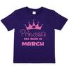 Geburtstag Mädchen T-Shirt Prinzessinnen sind im März geboren lustig Geburtstagsgeschenk Geschenk Wird in neuem Fenster oder Tab geöffnet