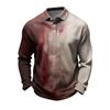 Men's Casual Long Sleeve Quick Dry Mesh Golf Shirt with Halloween Print