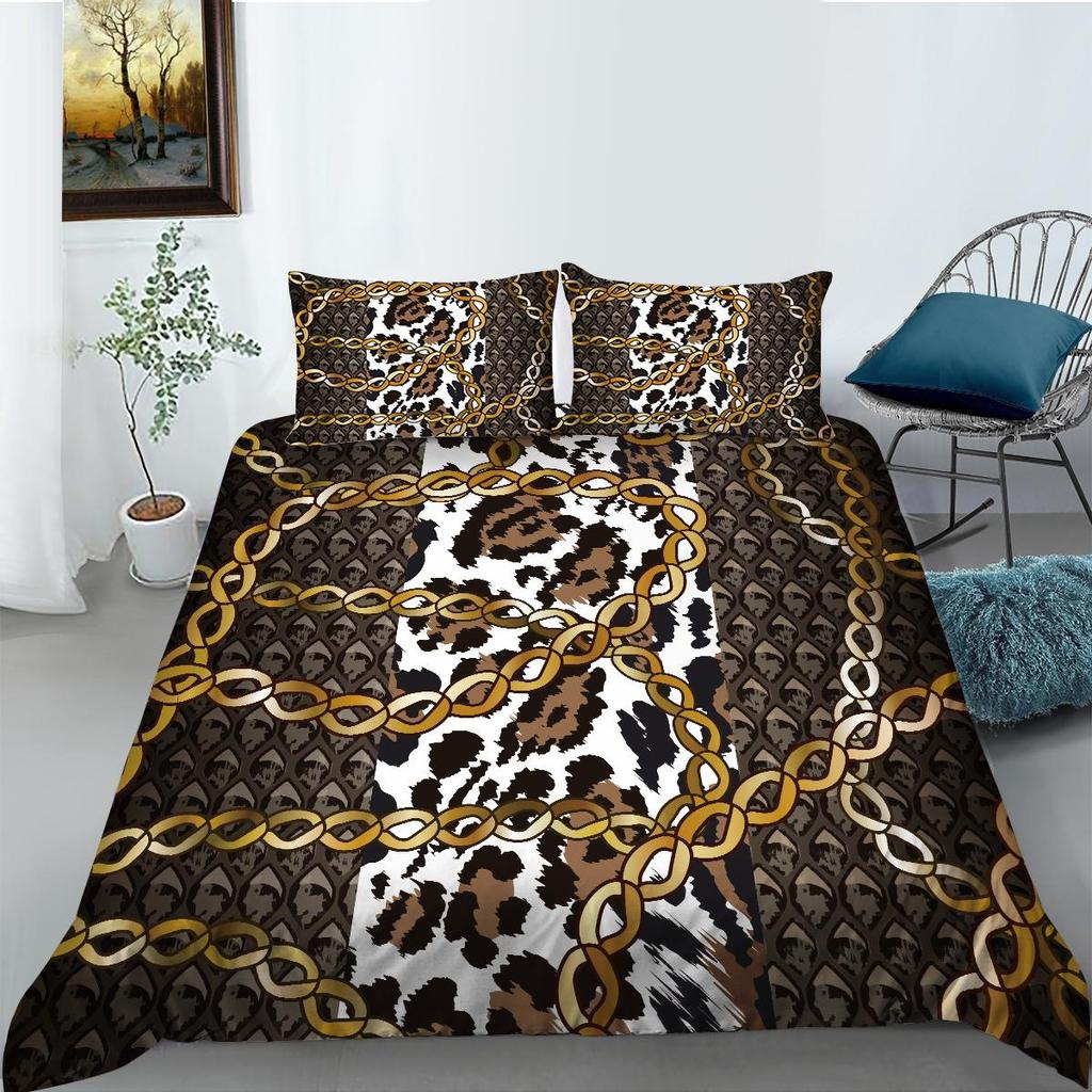 Lussuoso Set di Biancheria da Letto per la Casa Copripiumino Federa Letto Singolo/Matrimoniale Misura Completa Serie Lusso Set Biancheria da Letto con Cerniera Biancheria da Letto Morbida e Confortevole