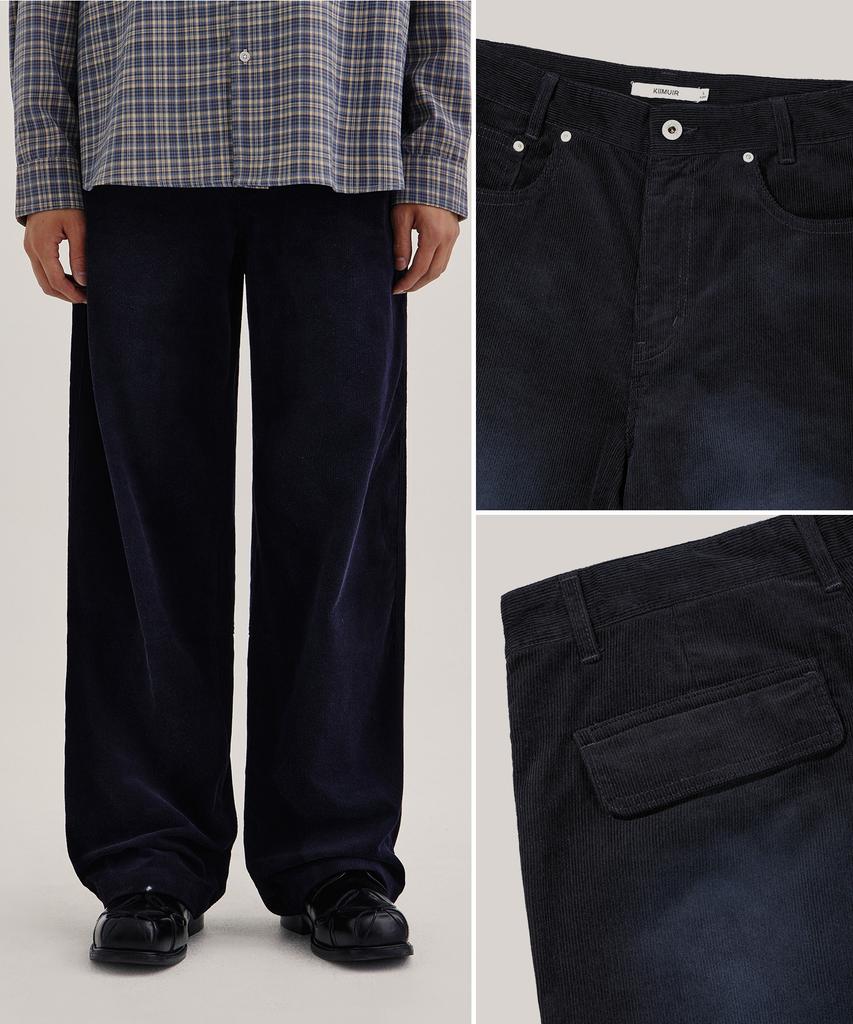 KIIMUIR Washed Corduroy Pants_Navy