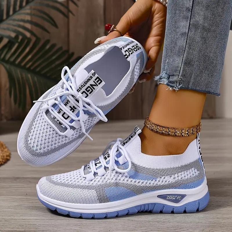 Women'S Casual Sports Shoes - Breathable Mesh, Lightweight Lace-Up Sneakers