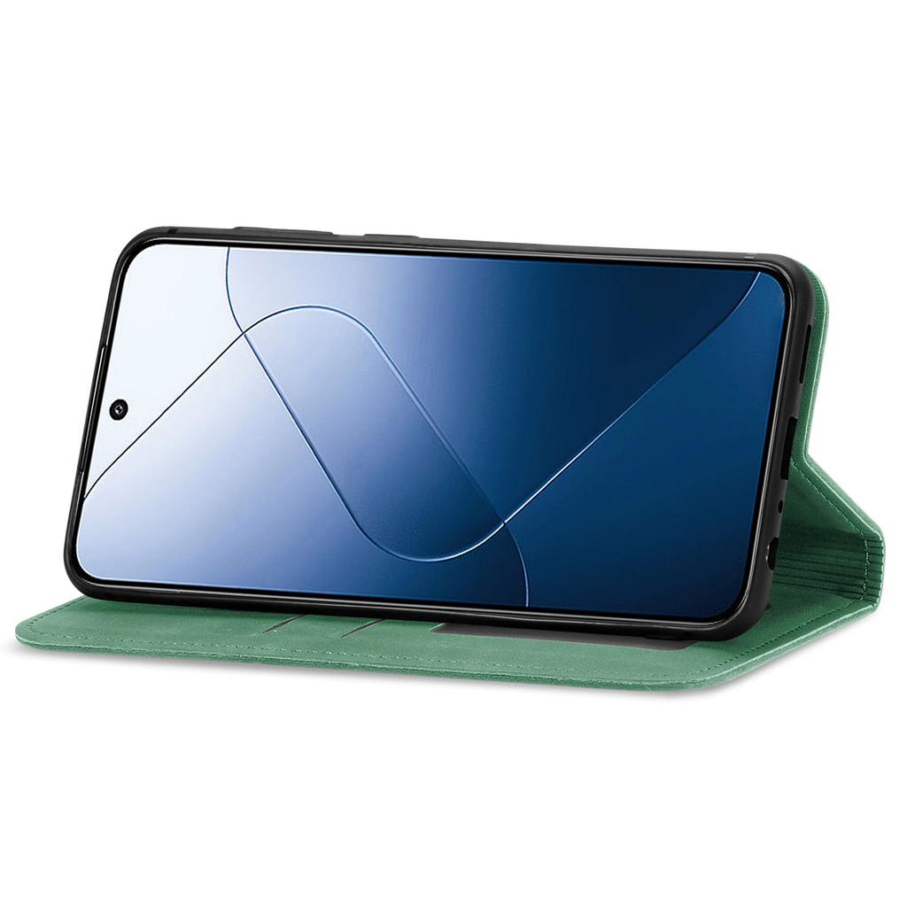 Kožené pouzdro pro Xiaomi 14T Pro s držákem na karty Magnetické absorpční pouzdro na telefon