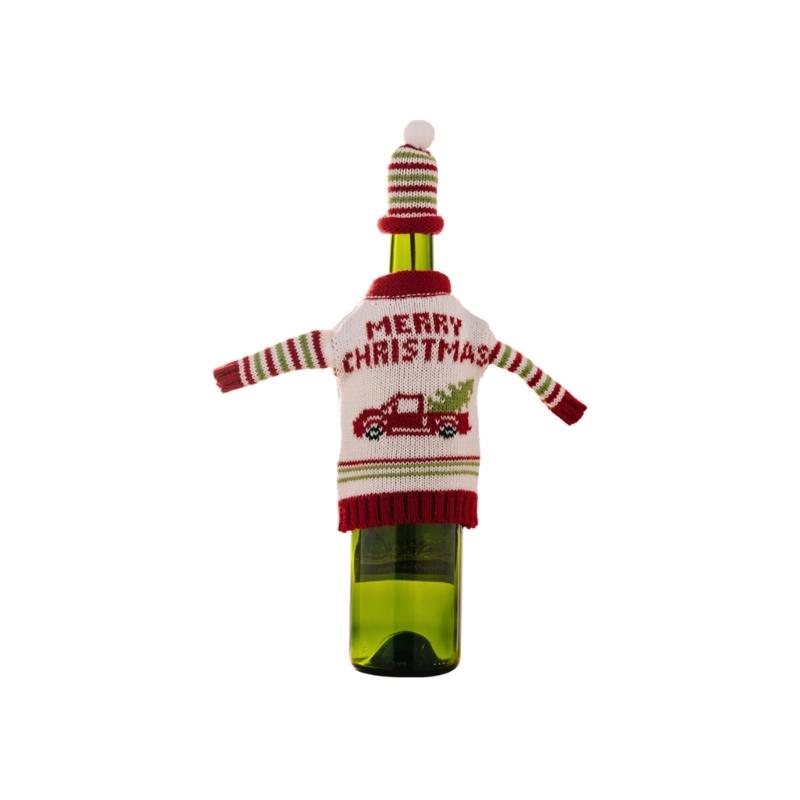 Knitted Bottle Cover Christmas Snowman Designs Champagne Decoration Practical Protective Sleeve For Wine And Gifts