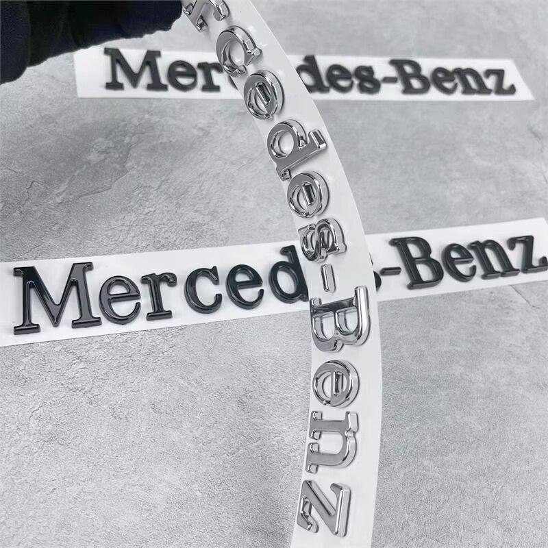 3D Letters ABS Emblem Car Fender Trunk Rear Logo Sticker For Mercedes Benz C260 W204 W205 W211 W212 W190 W213 W168W177 Accessory
