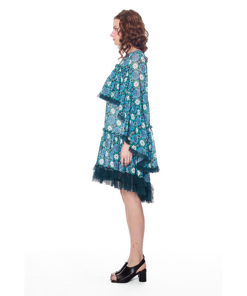 Greedius Signature Floral Ruffle Onepiece