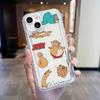 Applicable Apple iPhone14 protective case women's 13promax mobile phone case anti-drop creative cat and mouse spoof