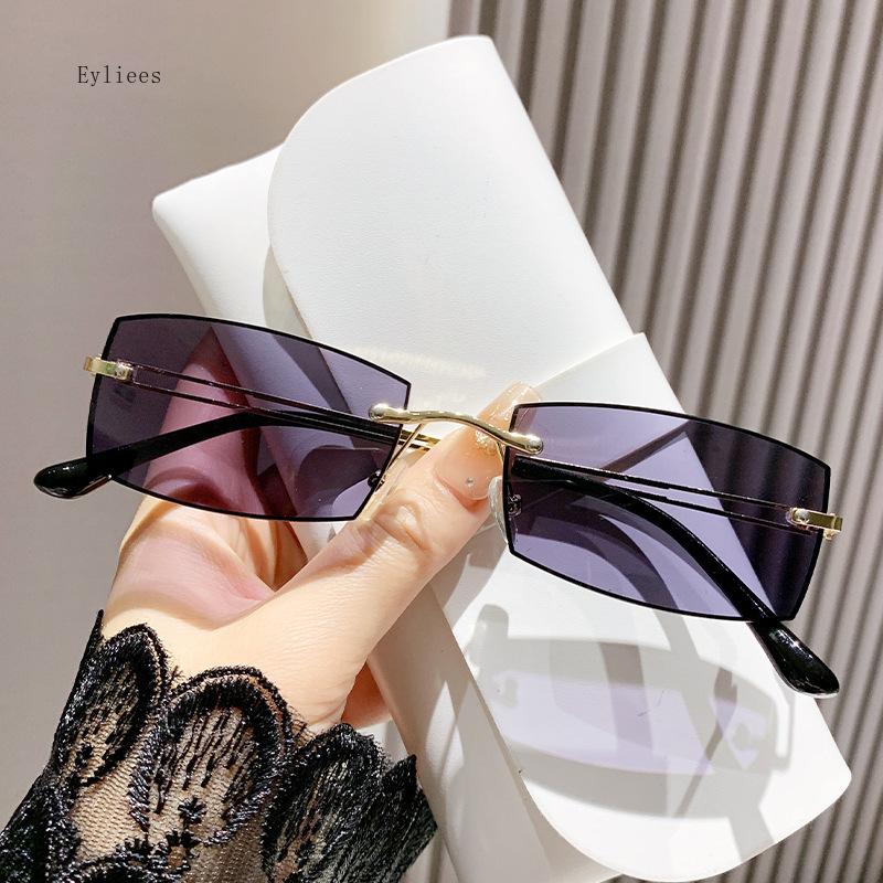 Gafas de sol fotocromáticas cuadradas sin montura de moda que bloquean la luz azul para mujeres y hombres, gafas de lectura con acabado para visión de lejos, gafas con dioptrías