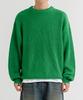 LEMAIN SECOND Oversized Voluminous Washable Crew Neck Hazzi Knit [Green]