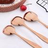 3Pcs Coffee Spoon Gold Flat Spoon Dinnerware Set 18/10 Stainless Steel Coffee Spoon Dessert Tableware Kitchen Dinnerware Set