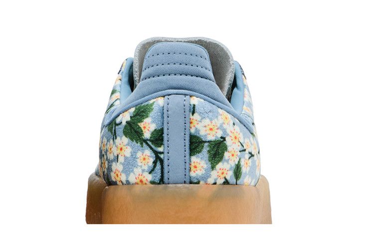 adidas Sambae Liberty London Bordado Floral Azul Creme Branco (Mulheres